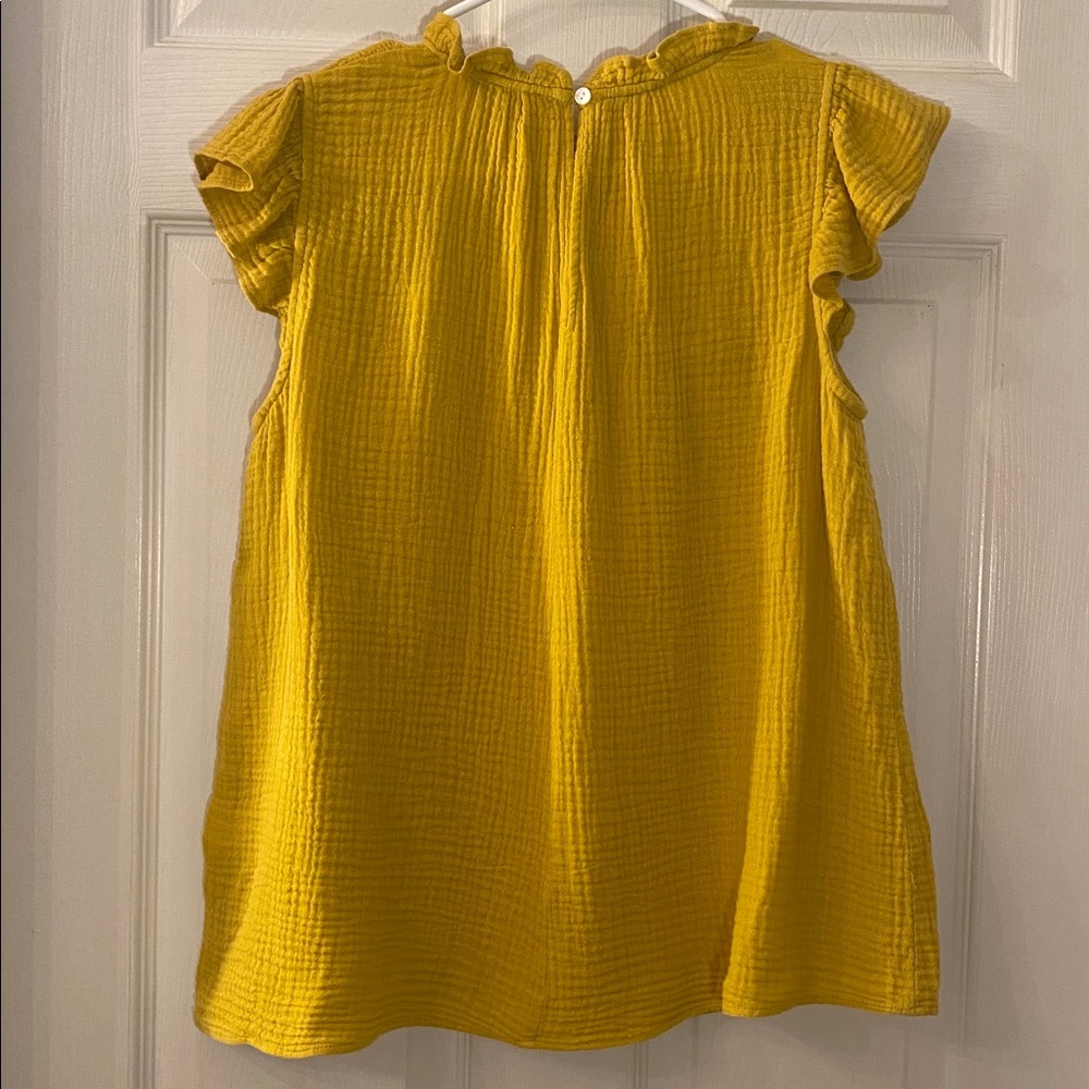 Rose & Olive Mustard Ruffled Blouse - Picture 9 of 11